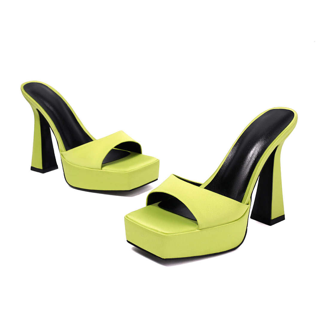 Femme Open-Toe Platformhæle med klodset blokhøjt design Stilla