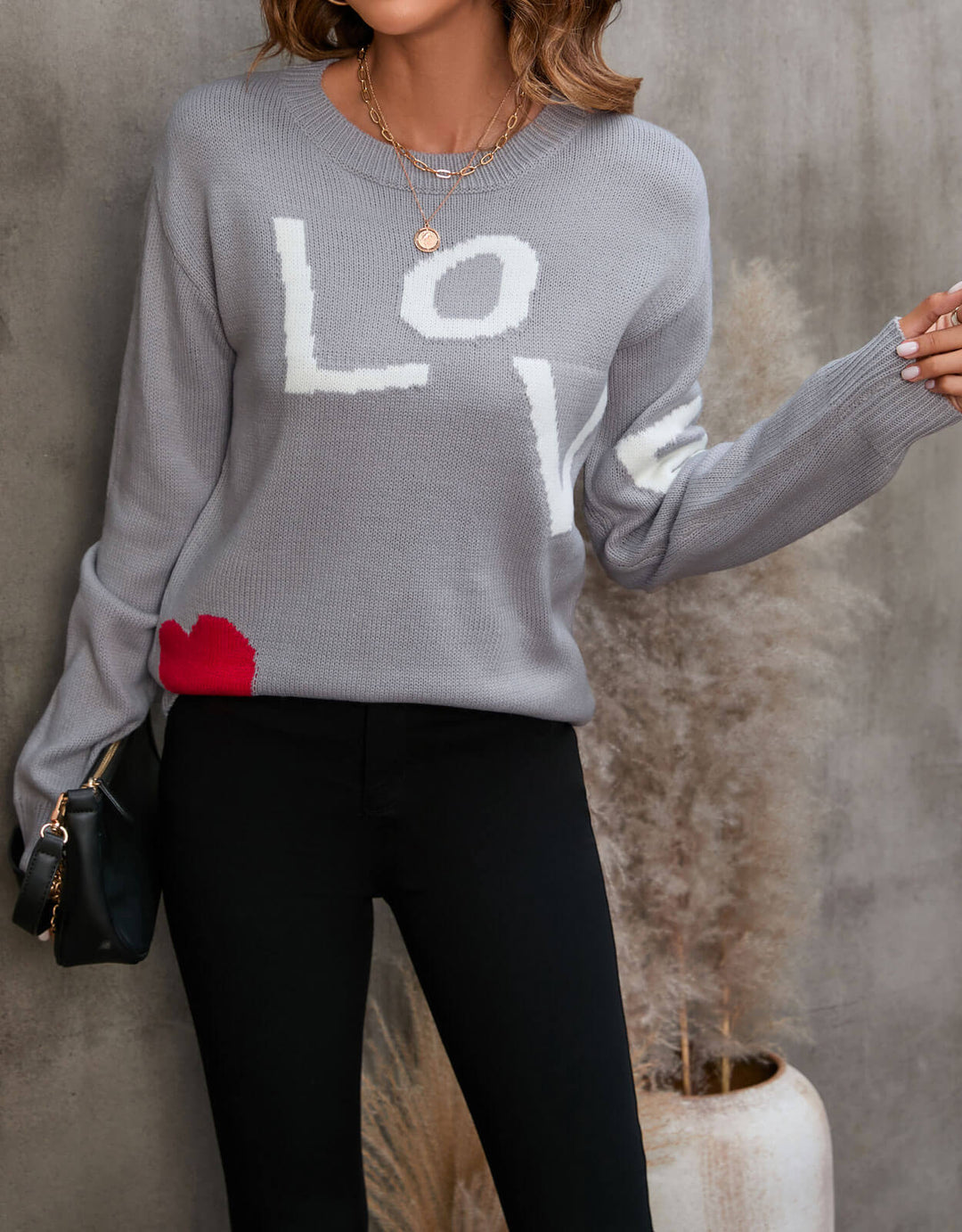 Dame Designer Sweater med Stilla bogstaver