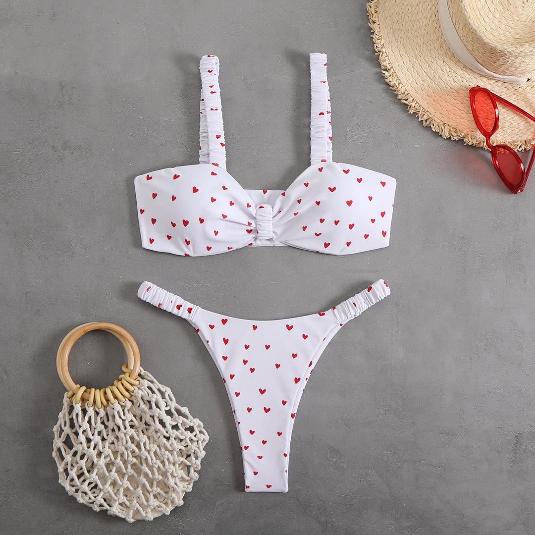 Femme Blomstermønster Bralette Bikini Set Stilla