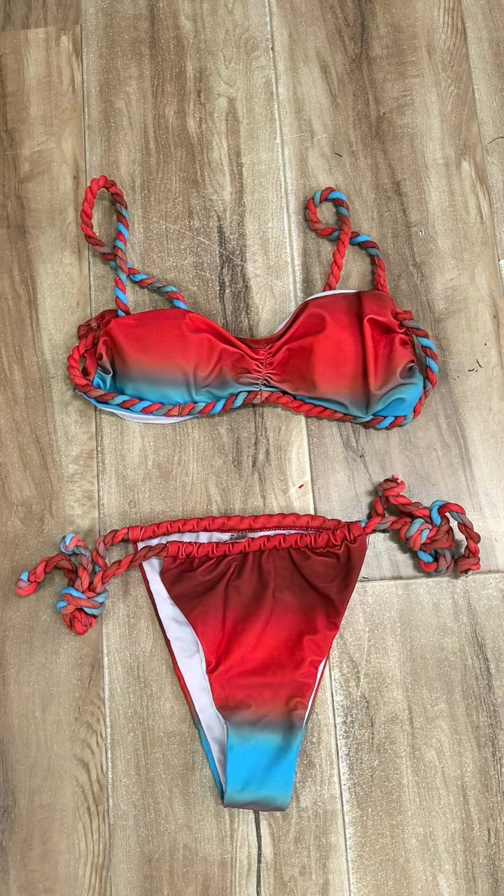 Dame Bikini-sæt med fletdetaljer og moderne snit Stilla