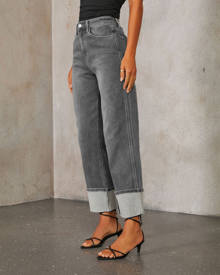 Damer Løst skårede jeans med moderne sømsprægning Stilla