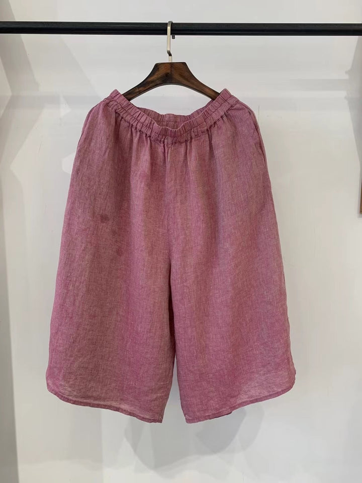 Femme Afslappet Pasform Linned Culottes Stilla
