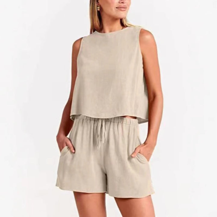 Dame Løst Jumpsuit i let materiale med justerbar talje Stilla
