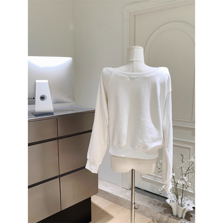 Femme Asymmetrisk Off-Shoulder Sweatshirt Stilla