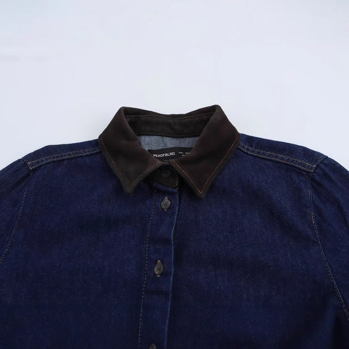 Stilla | Casual Forår Denim Skjorte Top