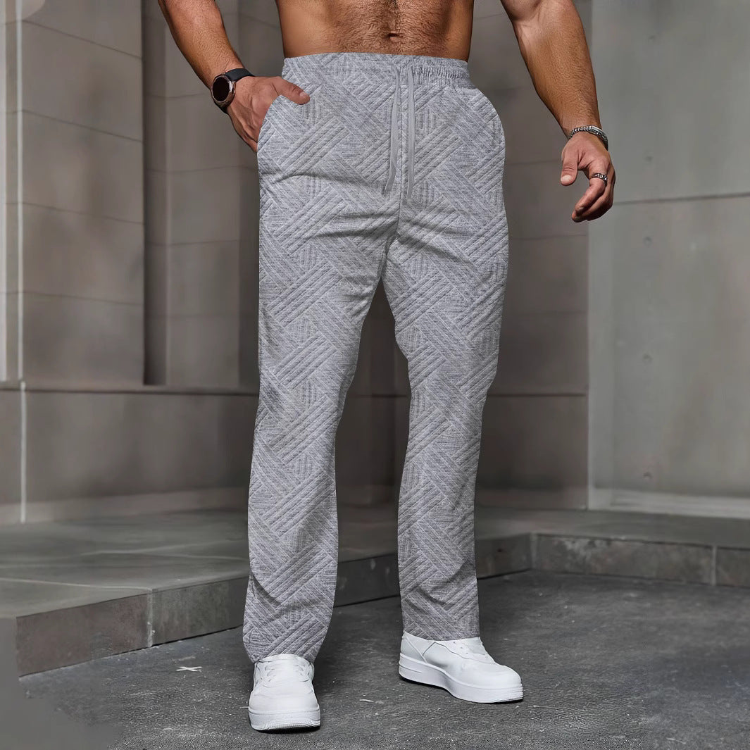 Herrer fritidshose med elastisk talje og struktureret design Stilla