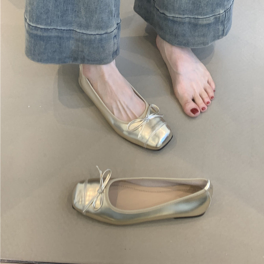 Dame Elegant Sløjfe-Accent Balletsko Stilla