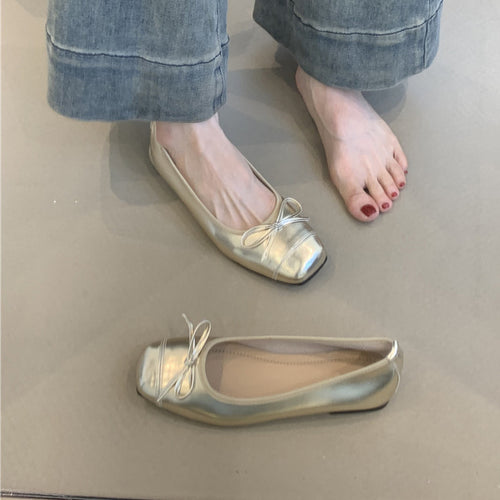 Dame Elegant Sløjfe-Accent Balletsko Stilla