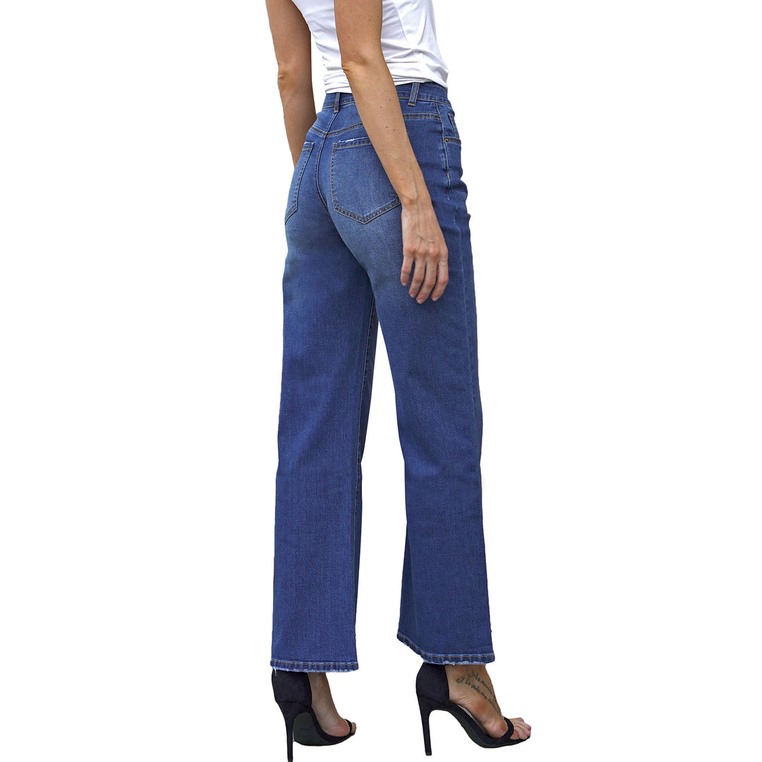 Dame løse jeans med høj talje og moderne snit Stilla