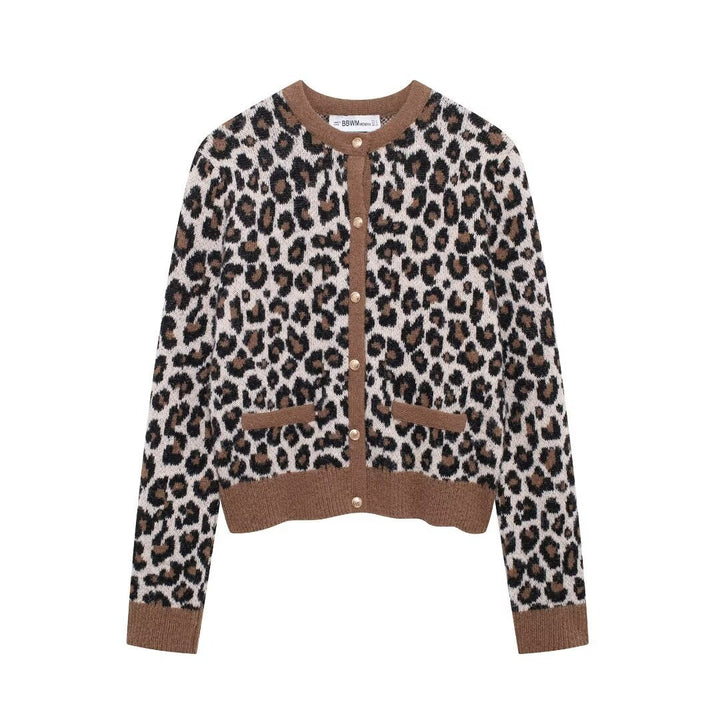 Femme Stilfuld Leopard Print Cardigan Stilla