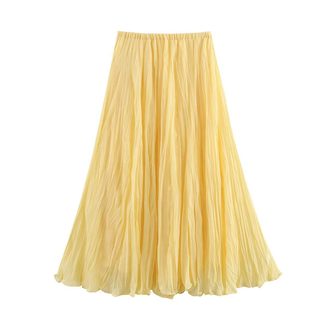 Femme Let Fald Maxi Nederdel Stilla