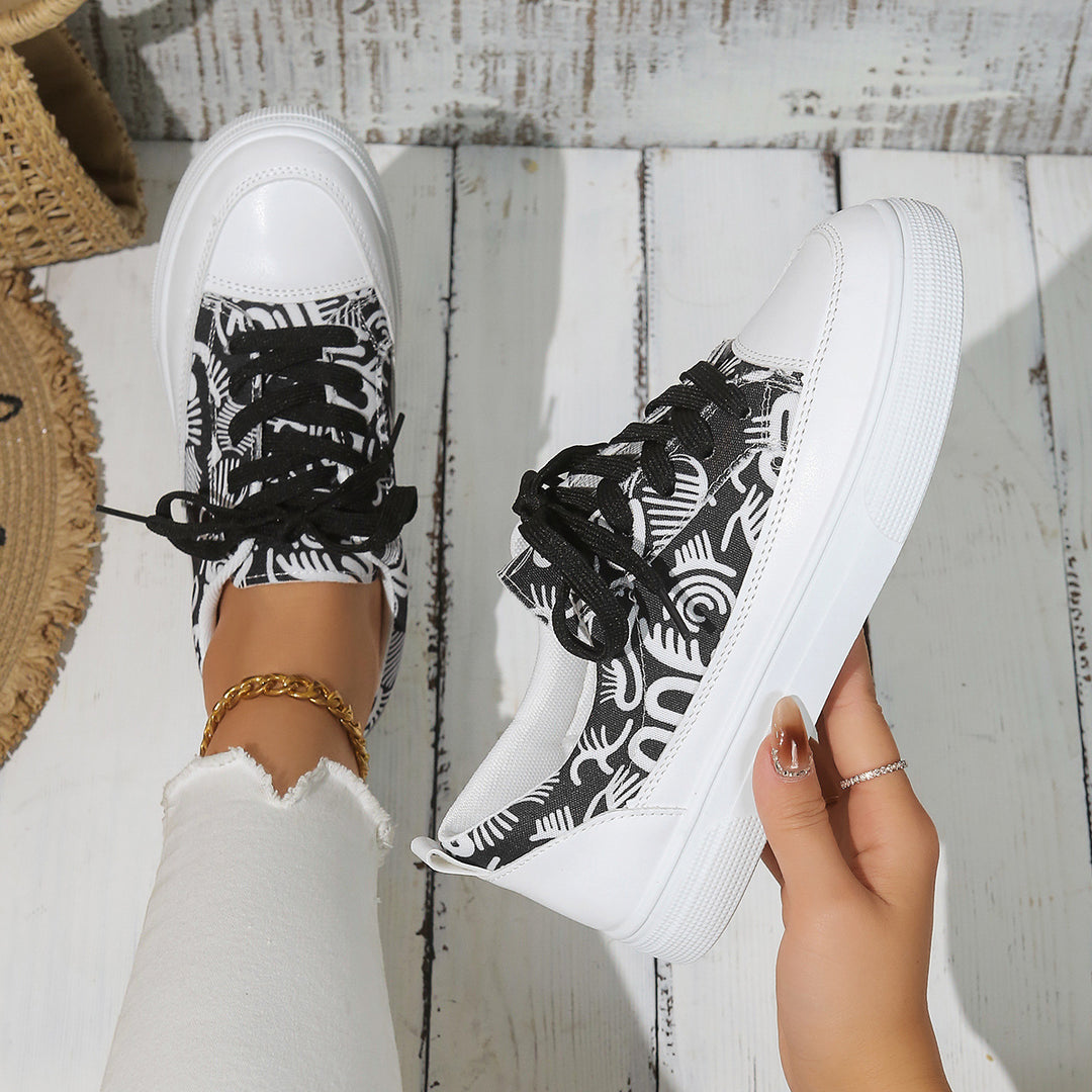 Femme Grafiktryk Fritid Sneakers Stilla