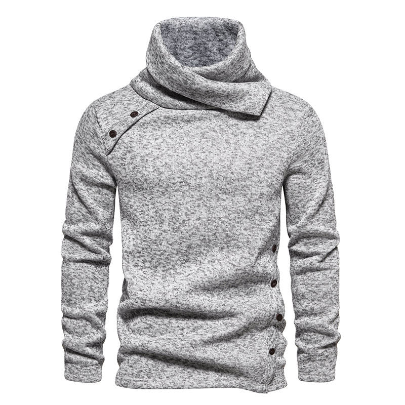 Herre Fritid Høj Krave Sweater Pullover Stilla