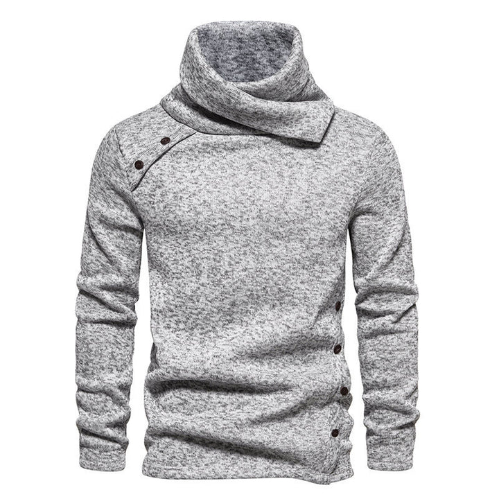 Herre Fritid Høj Krave Sweater Pullover Stilla