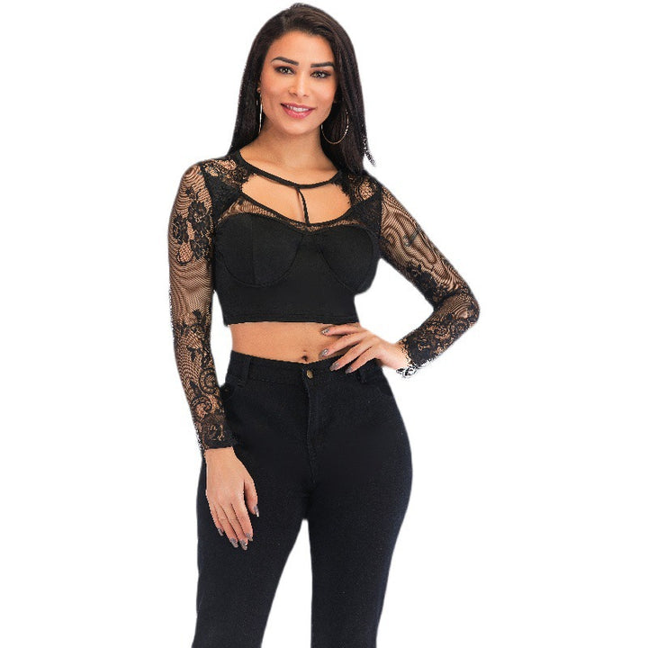 Femme Elegante Forkortede Spidsesleeve Bluse Stilla