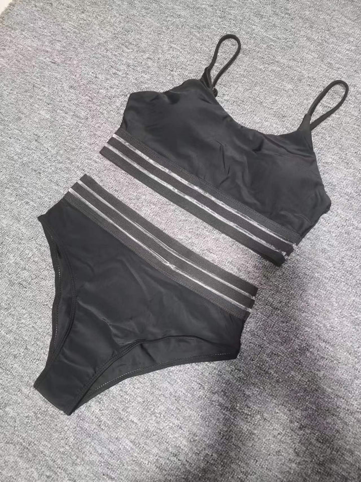 Dame Højtaljede Bikini-sæt med stilfulde Leopardstriber Stilla