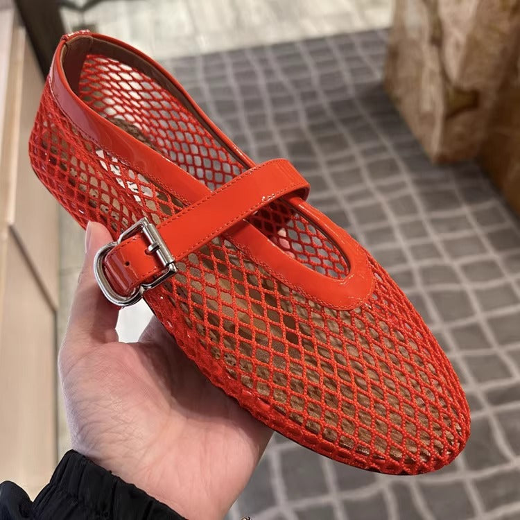 Femme Elegante Mesh Mary Jane Ballerinas Stilla