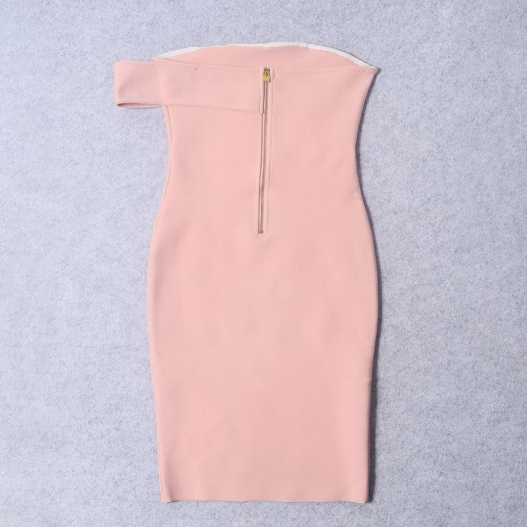 Dame Elegant Off-Shoulder Kjole med figursyet snit og sexy split Stilla