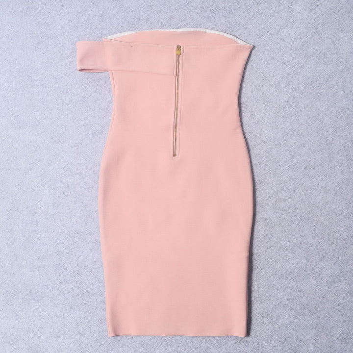 Dame Elegant Off-Shoulder Kjole med figursyet snit og sexy split Stilla