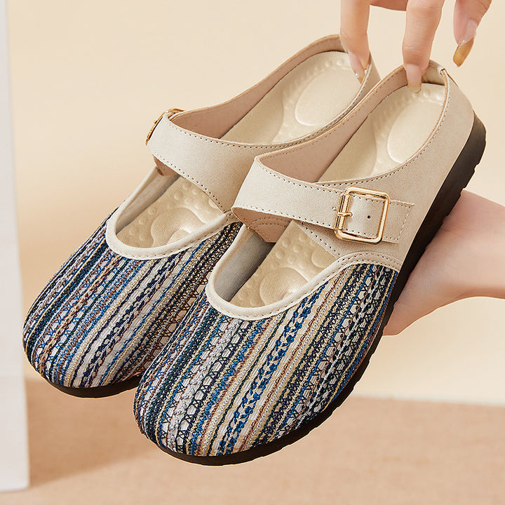 Femme Justerbar Rem Komfort Mary Jane Clogs Stilla