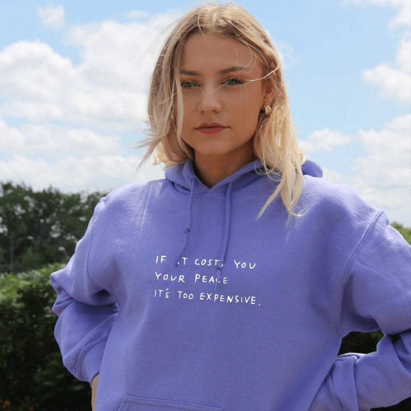 Kvinders hoodie med inspirerende citat og komfortabel pasform Skovae