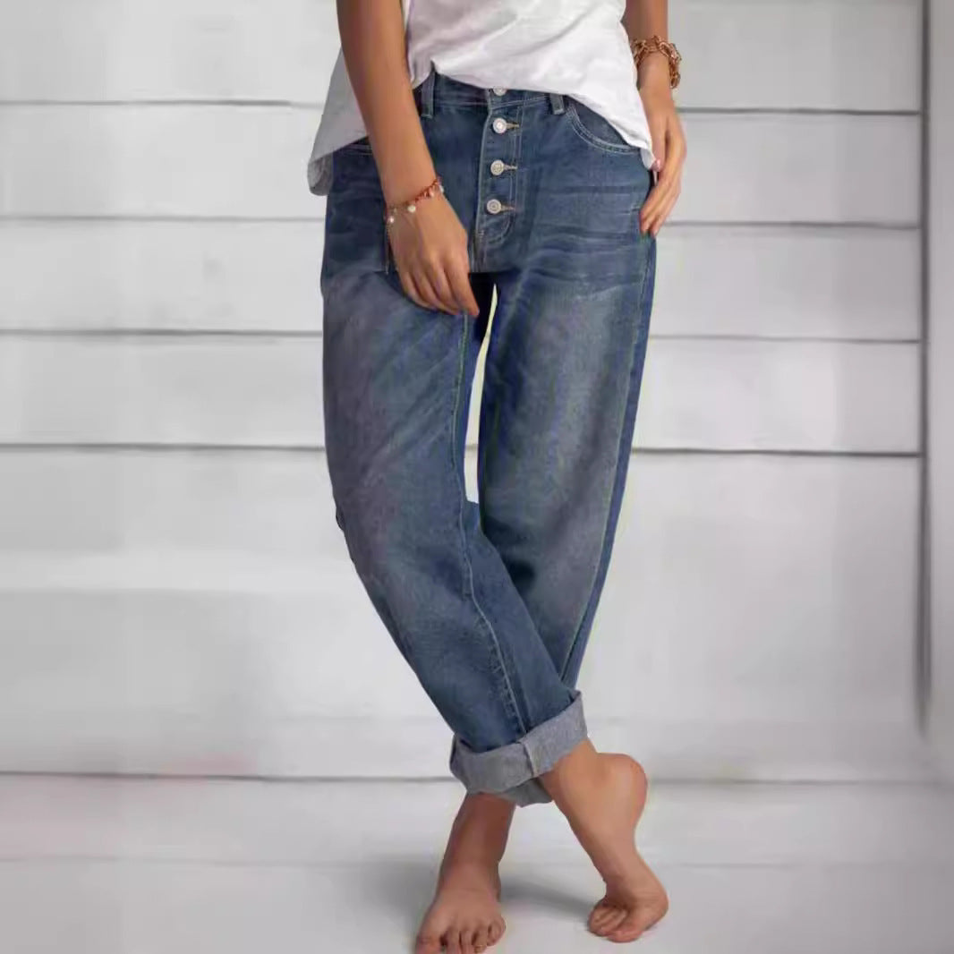 Dame High-Waist Relaxed Fit Denim Jeans Stilla