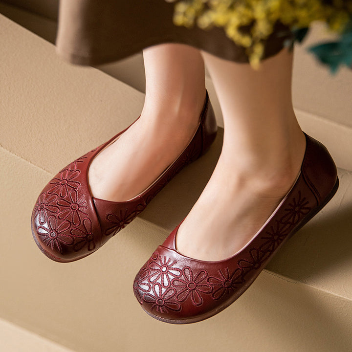 Dame Floral Bestickede Ballerinas Stilla