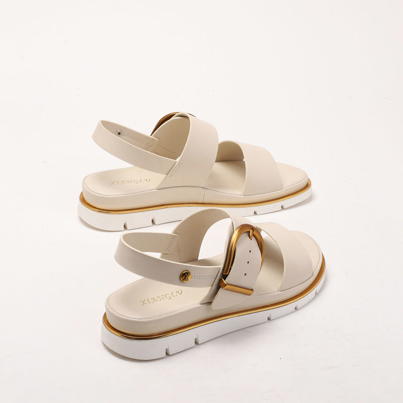 Dame sandaler med fashionable spænde lukning og ergonomisk fodseng Stilla