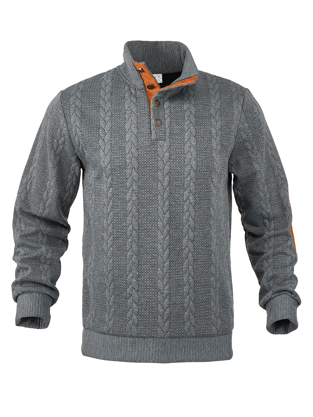 Herre strikket pullover med halvlukning og struktureret design Stilla
