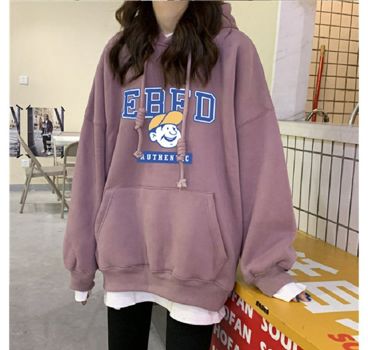 Dame hoodie med unikt logo print Skovae