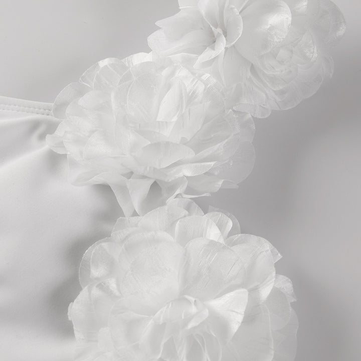 Dame bikini-sæt med blomsterdesign og moderne bandeau-top Stilla