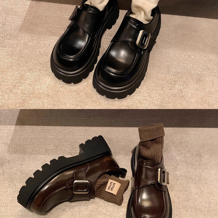 Femme Chunky Platform Spænde Loafers Stilla