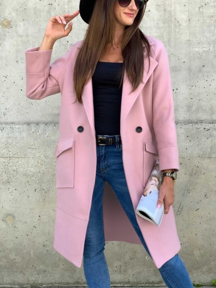 Dame Oversized trenchcoat med dybe lommer og afslappet snit Stilla