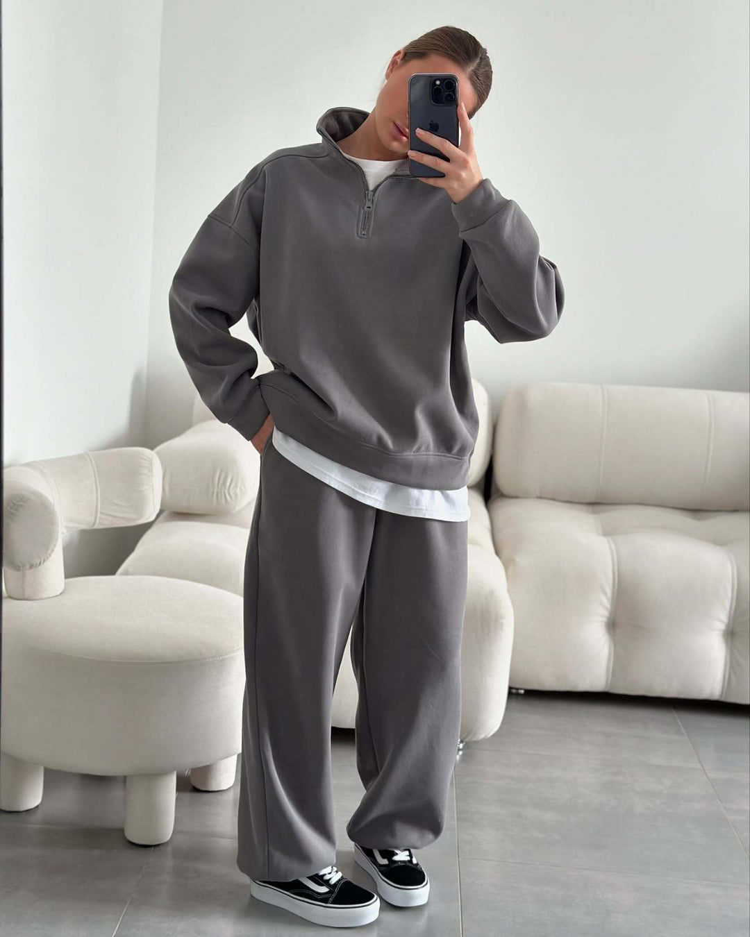 Dame Sporty Sweater med høj krave Stilla