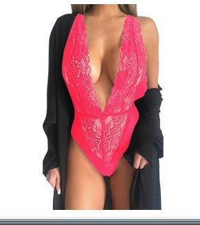 Dame spidserbodystocking med dyb udskæring Stilla