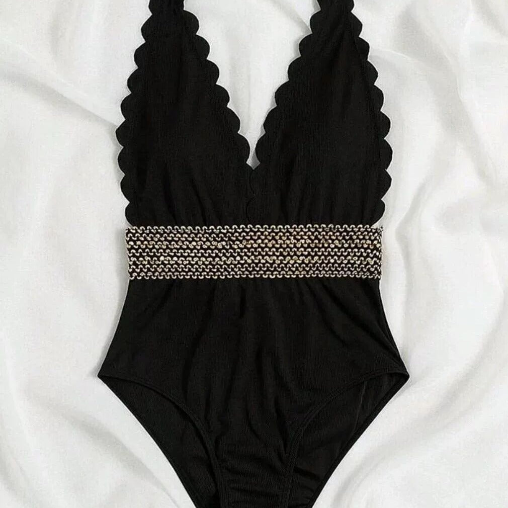 Dame Zigzag Halter Badedragt Stilla
