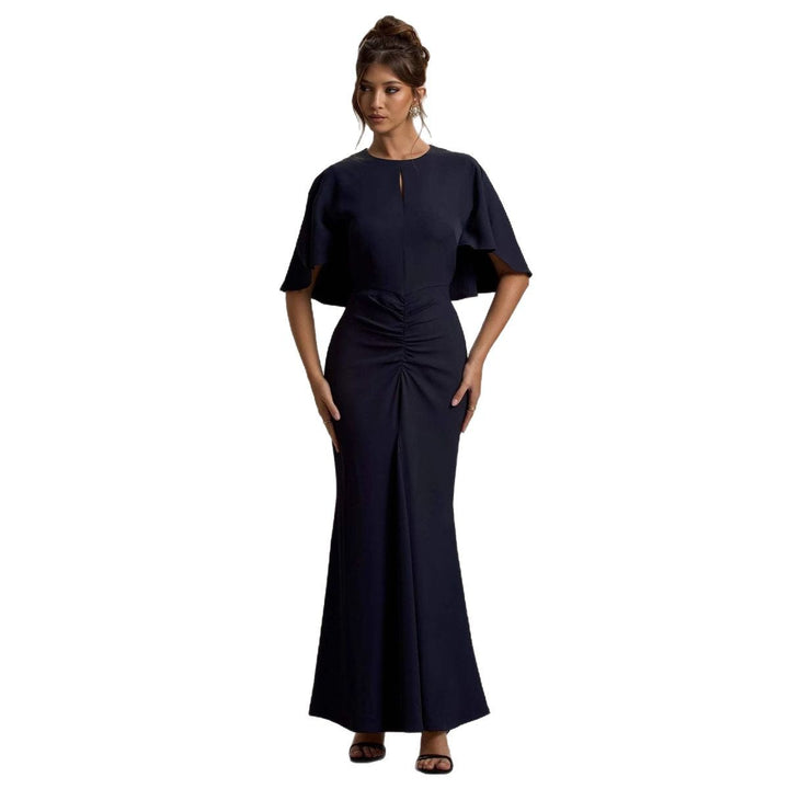 Dame Maxi-aftenkjole med elegante flæsedetaljer Stilla