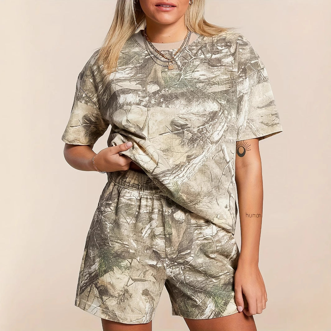 Dame Camo Print Komfort Sæt Stilla