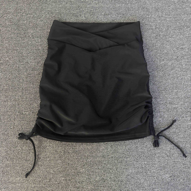 Dame wrap skirt til stranden med justerbar talje Skovae