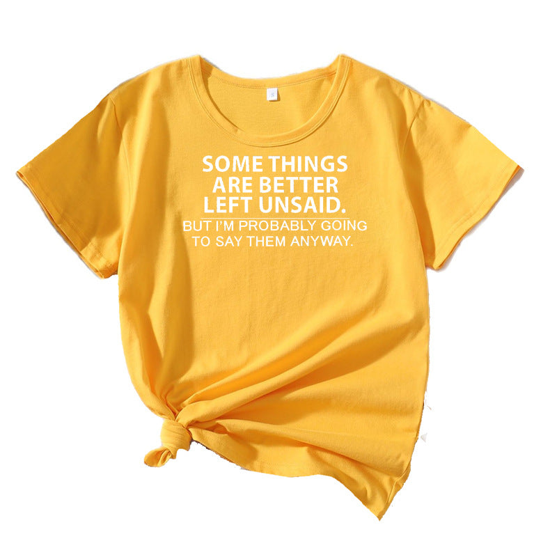 Dame Casual Udtalt Citater T-shirt Stilla