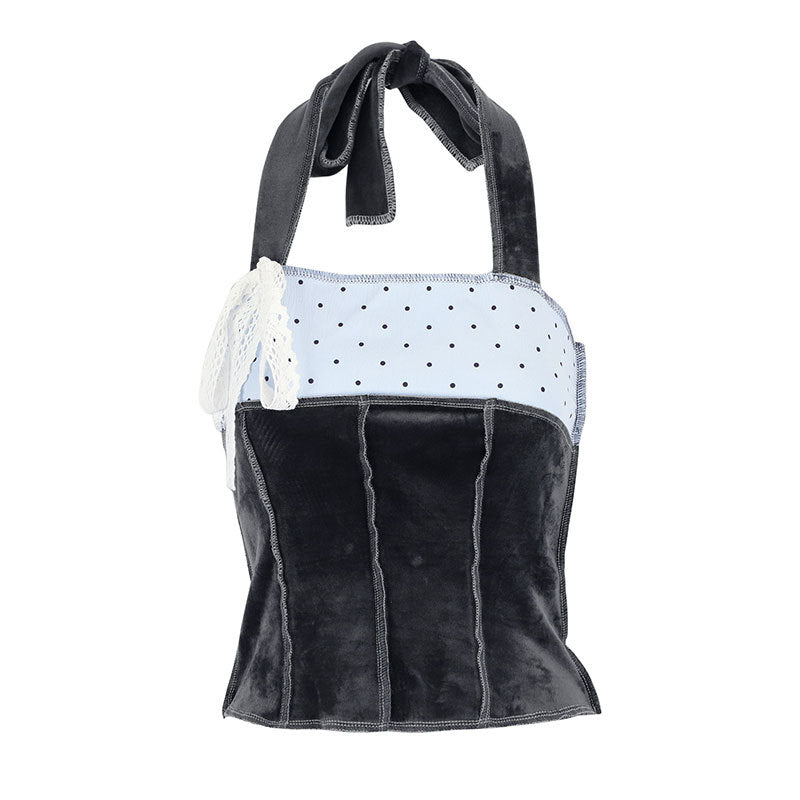 Kvinde trendy Bustier-top med spidse accenter og legende design Skovae