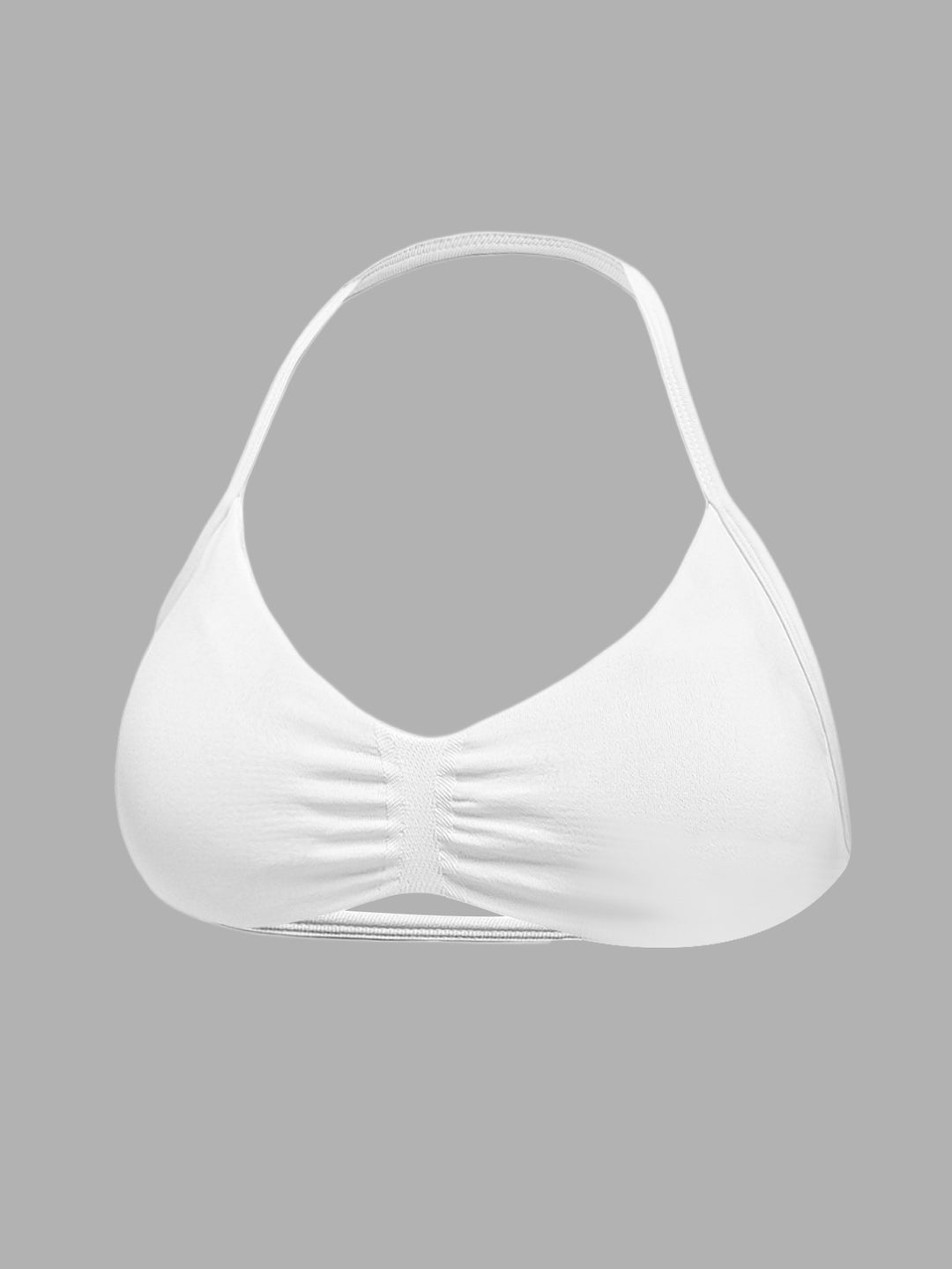 Dame sport-bikini-top med højt skårne shorts og sømløs design Skovae