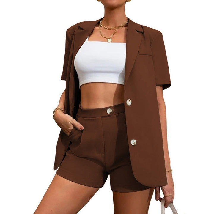 Dame Kort Blazer og Shorts Sæt Stilla