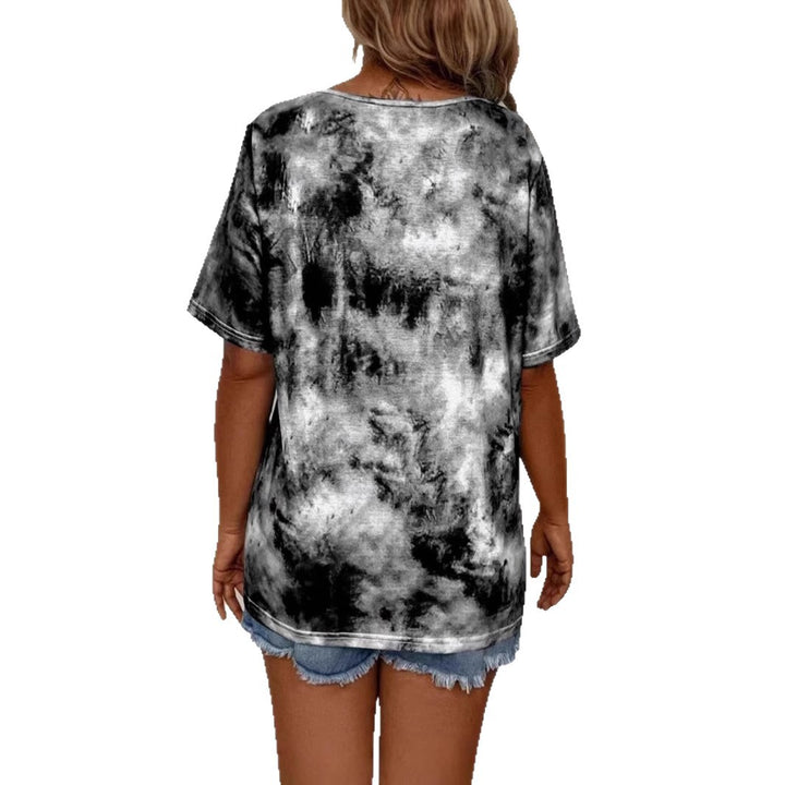 Dame afslappet T-shirt med snøring og alsidigt design Stilla