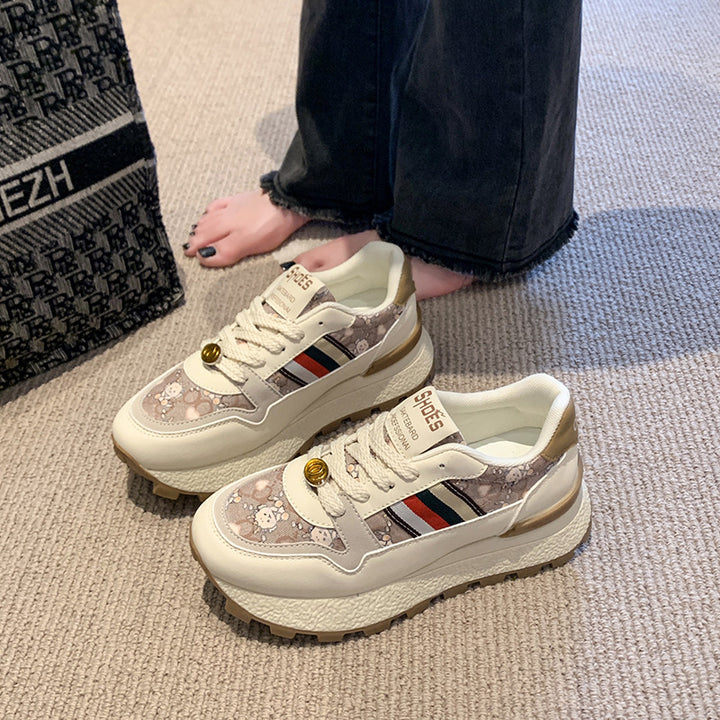 Dame mode Sneakers med unikt blomster mønster og komfortabel dæmpningsteknologi Stilla