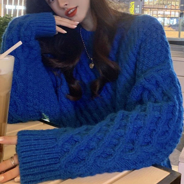 Kvindernes grovstrikkede sweater med unik struktur Stilla