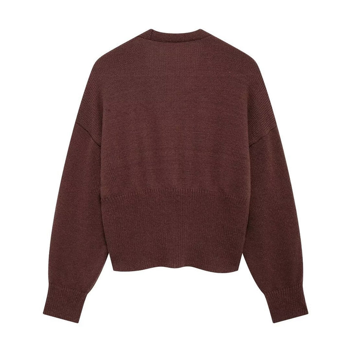 Femme Cozy Strikcardigan med dekorativ knap Stilla