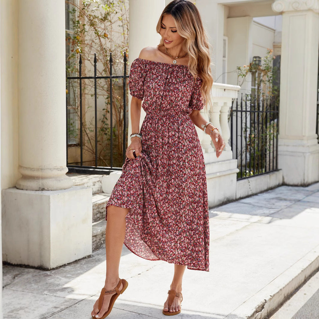 Dame Floral Maxi Kjole Stilla
