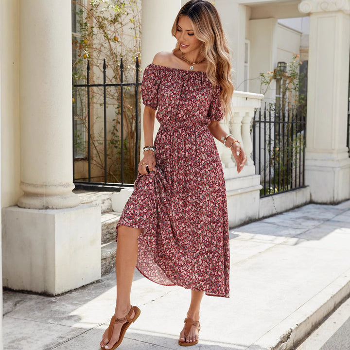 Dame Floral Maxi Kjole Stilla