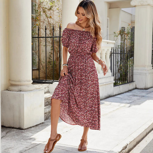 Dame Floral Maxi Kjole Stilla